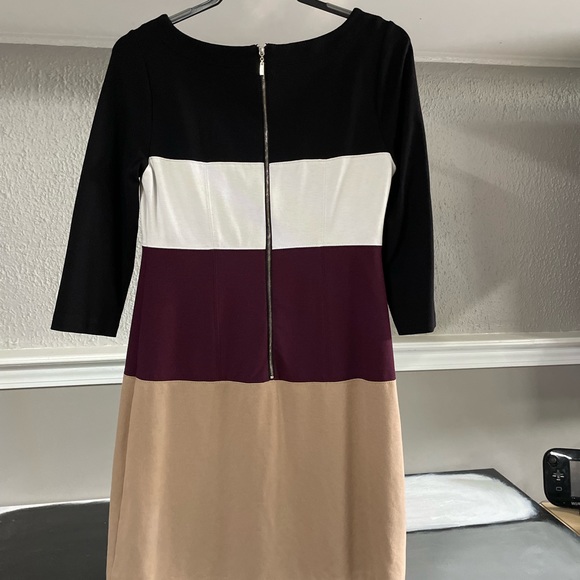 White House Black Market Color Block 3/4 Sleeve - Picture 4 of 5